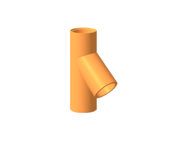 Тройник угловой, d(внутр)=220 мм, D(внешн)=260 мм (№7)