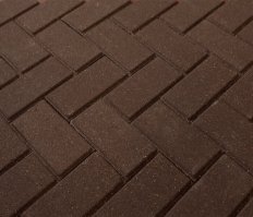 Тротуарная плитка керамическая, коричневая, h=50 мм