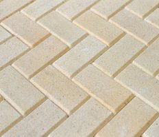 Тротуарная плитка керамическая, светло-соломенная, h=60 мм